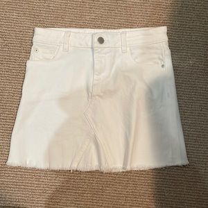 White jean skirt